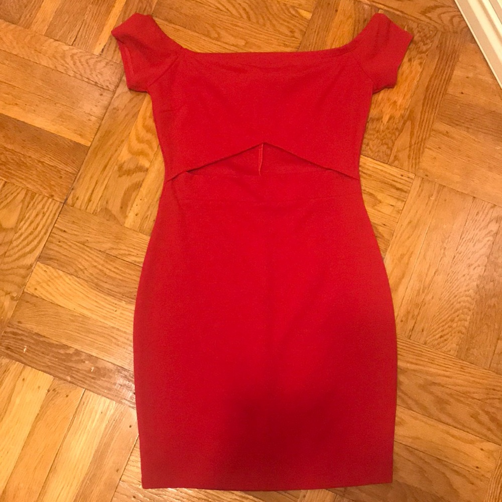 Red mini dress stretch